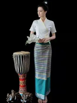 Тайская женская этническая одежда со стоячим воротником Dai Профессиональный костюм