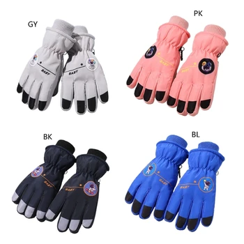 Тепловые перчатки Детские Зимние Варежки с Мультяшными узорами для детей 8-14 лет K1KC