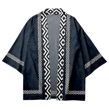 Традиционное однотонное лоскутное японское кимоно Косплей Самурай Хаори Женская Мужская уличная одежда Кардиган Пляжная Юката Азиатская одежда