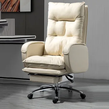 Удобное офисное кресло для длительного использования, Компьютерное Домашнее Офисное кресло в общежитии, Ленивая Кожаная Мебель Boss Sedia Ergonomica