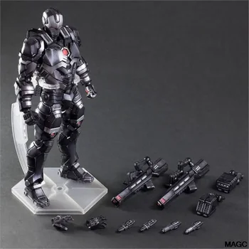 Фигурка Железного человека Marvel Play Arts, военная машина Мстителей, супергерой, черный Железный человек, фигурка BJD, модель игрушки