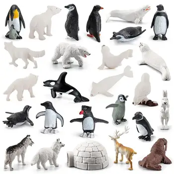 Фигурки арктических животных, прочные фигурки животных Арктического моря для детей, портативные фигурки животных для детей, развивающие игрушки