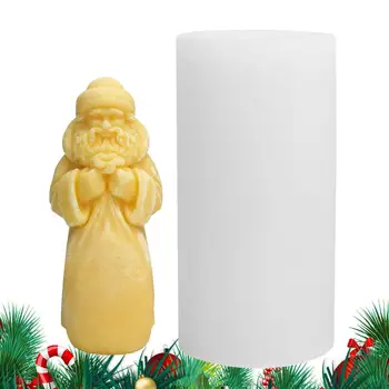 Форма для Санта-Клауса, силиконовая форма, Рождественские формы из эпоксидной смолы, Свечи для ароматерапии, формы для изготовления свечей ручной работы для конфет.