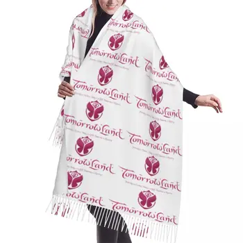 Шарф Tomorrowland, женская длинная зимняя теплая шаль с кисточками, Модные Универсальные женские шарфы