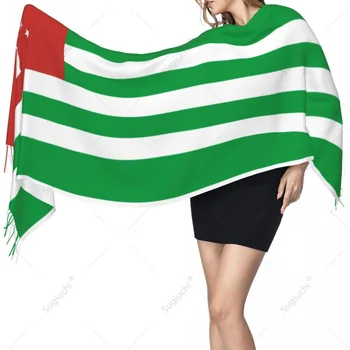 Шарф с флагом Республики Абхазия, теплые шарфы из Пашмины, шаль, Хиджаб, Весенне-зимний многофункциональный унисекс