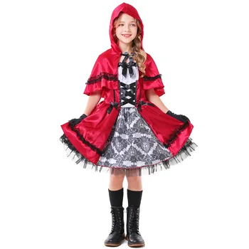 【В наличии】SanyMuCos Косплей костюм на Хэллоуин Красная Шапочка Косплей одежда Сказочная одежда для выступлений на сцене
